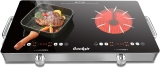 $149.99 Discount on 2 Burner Electric Cooktop – 24 Inch Portable Electric Stove Top 110V, 2000W Countertop Double Burner Ceramic Cooktop with LCD Control Panel, Child Lock, Timer, Knob Control with Outlet Plug