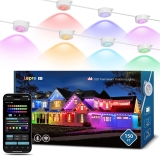 Discount on Lepro E1 AI Permanent Outdoor Lights APP Control, 150ft Smart RGB+IC Christmas House Lights with 90 Warm/Cool White LED Pucks, Alexa Google Enabled, AI Generated Lighting LLM, NO Remote, 2.4 GHz WiFi
