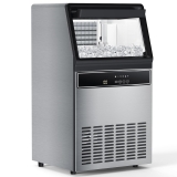 $14948 Discount on Ice Maker, 100Lbs/Day Commercial Ice Machine, Stainless Steel Ice Cube Machine with 24-Hour Timer, Self-Cleaning, Ideal for Restaurant, Bars, Cafe and Offices