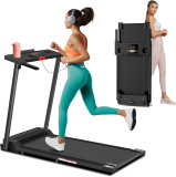 $159.99 Discount on Treadmill with Handles, 2025 Upgraded Small Treadmill Home, Portable Electric Treadmills for Home 300 lbs Weight Capacity,Walking Pad Treadmill,Lightweight Folding Foldable Treadmill with LED Display